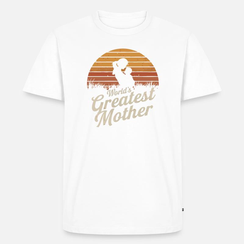 Die beste Mutter der Welt - Männer Premium Bio T-Shirt - Weiß