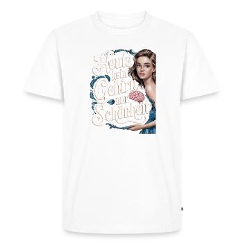 Today no brain, only beauty - Men's Premium Organic T-Shirt - white - Front - Nico (187cm)