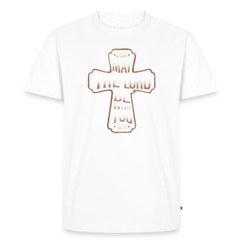 Que le Seigneur soit avec vous - T-shirt Premium bio Homme - blanc - Devant - Nico (187cm)