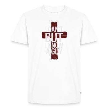Jesus - I can't, but I know someone - Men's Premium Organic T-Shirt - white - Front - Nico (187cm)