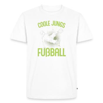 Cool Boys Playing Soccer – Dynamic Design - Men's Premium Organic T-Shirt - white - Front - Nico (187cm)