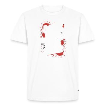 Dogs, Wine & True Crime – Funny Design - Men's Premium Organic T-Shirt - white - Front - Nico (187cm)