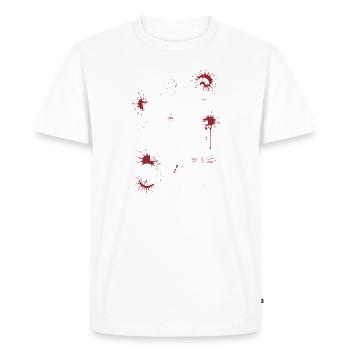 Dogs, Wine & True Crime – Funny Design - Men's Premium Organic T-Shirt - white - Front - Nico (187cm)