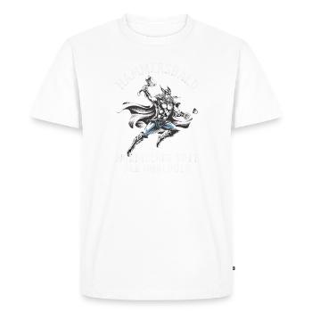 Hammersbald – Nordischer Gott der Ungeduld - Männer Premium Bio T-Shirt - Weiß - Vorne - Nico (187cm)