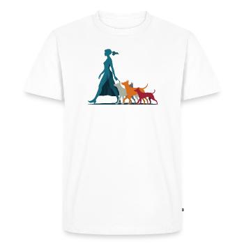 Moi et mes abonnés – Dog Humor Design - T-shirt Premium bio Homme - blanc - Devant - Nico (187cm)
