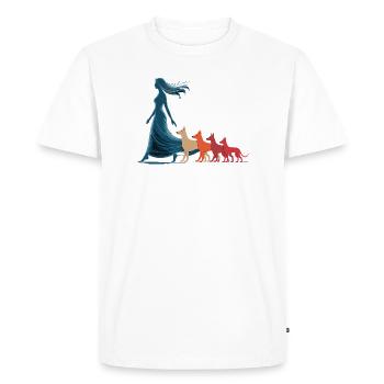 Moi et mes abonnés – Dog Humor Design - T-shirt Premium bio Homme - blanc - Devant - Nico (187cm)