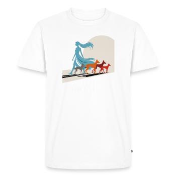 Me & My Followers – Dog Humor Design - Men's Premium Organic T-Shirt - white - Front - Nico (187cm)