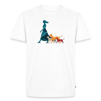 Moi et mes abonnés – Dog Humor Design - T-shirt Premium bio Homme - blanc - Devant - Nico (187cm)