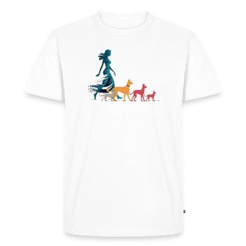 Me & My Followers – Dog Humor Design - Men's Premium Organic T-Shirt - white - Front - Nico (187cm)