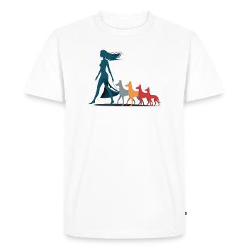 Me & My Followers – Dog Humor Design - Men's Premium Organic T-Shirt - white - Front - Nico (187cm)