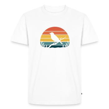 Observation des oiseaux - Conception amusante d’amoureux de la nature - T-shirt Premium bio Homme - blanc - Devant - Nico (187cm)