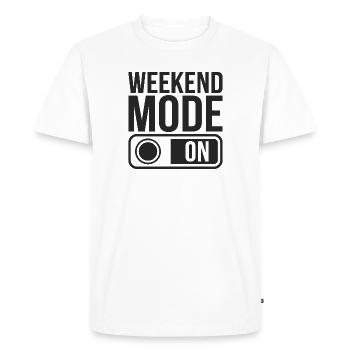 Mode week-end activé - T-shirt Premium bio Homme - blanc - Devant - Nico (187cm)