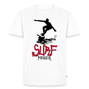 surf - Men's Premium Organic T-Shirt - white - Front - Nico (187cm)
