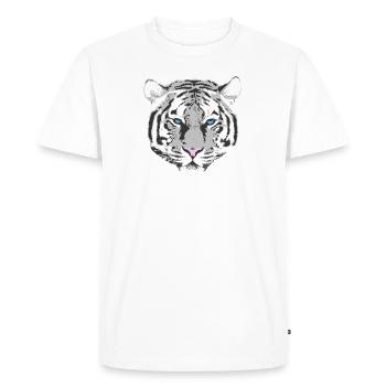 White Tiger - T-shirt Premium bio Homme - blanc - Devant - Nico (187cm)