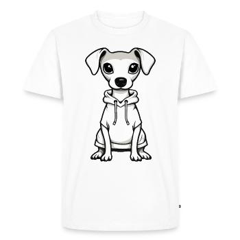 Whippet Dog Funny - Men's Premium Organic T-Shirt - white - Front - Nico (187cm)