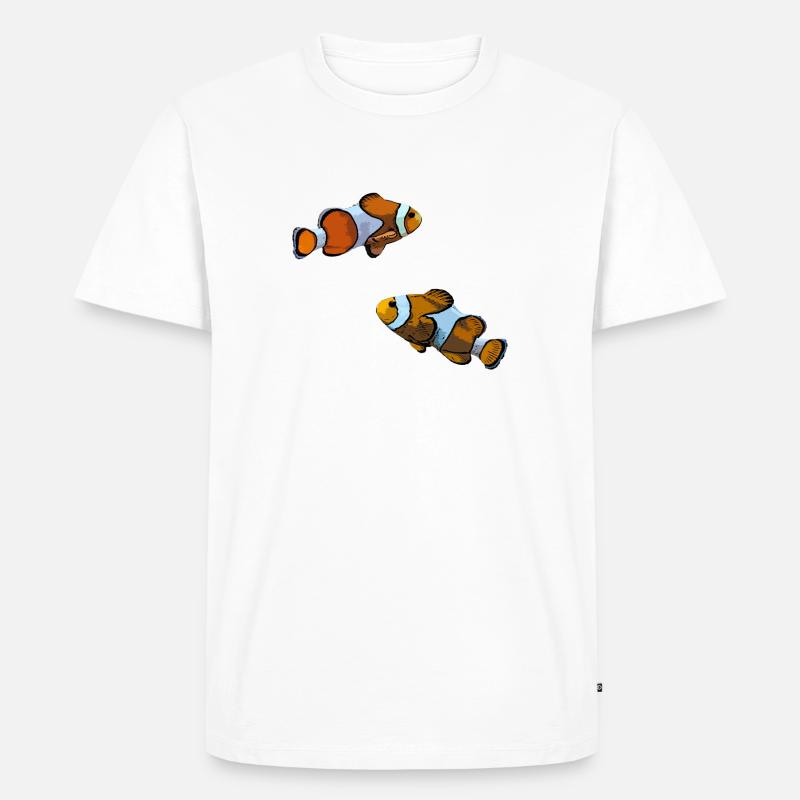 0029 Clownfisch - Männer Premium Bio T-Shirt - Weiß