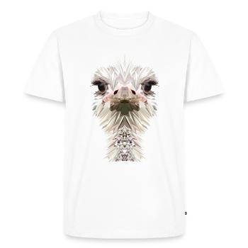 Autruche - T-shirt Premium bio Homme - blanc - Devant - Nico (187cm)