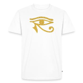 Egyptian symbol - Eye Of Horus 3 - Men's Premium Organic T-Shirt - white - Front - Nico (187cm)