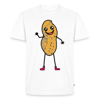Friendly Hello Peanut Greetings Greetings Nut - Men's Premium Organic T-Shirt - white - Front - Nico (187cm)