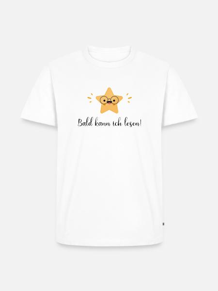 Bald kann ich lesen - Männer Premium Bio T-Shirt - Weiß