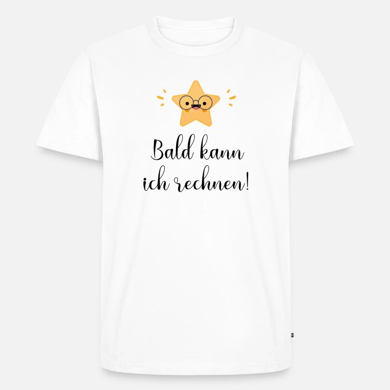 Bald kann ich rechnen! - Männer Premium Bio T-Shirt - Weiß