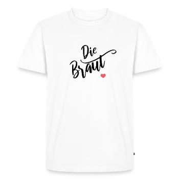 Die Braut - Men's Premium Organic T-Shirt - white - Front - Nico (187cm)