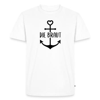 Die Braut - Men's Premium Organic T-Shirt - white - Front - Nico (187cm)