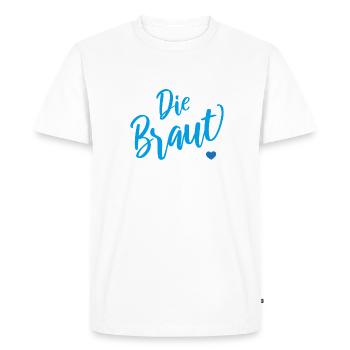 Die Braut - T-shirt Premium bio Homme - blanc - Devant - Nico (187cm)