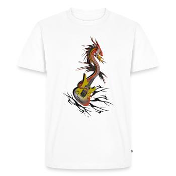 Guitar Dragon - T-shirt Premium bio Homme - blanc - Devant - Nico (187cm)