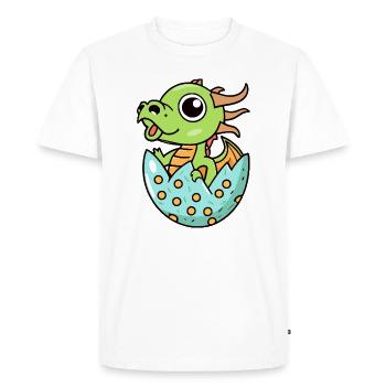 Dragon - T-shirt Premium bio Homme - blanc - Devant - Nico (187cm)