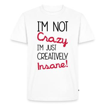 Insane - Men's Premium Organic T-Shirt - white - Front - Nico (187cm)