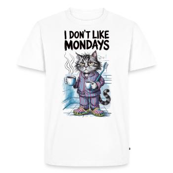 Chemise de lundi drôle avec gueule de bois - T-shirt Premium bio Homme - blanc - Devant - Nico (187cm)