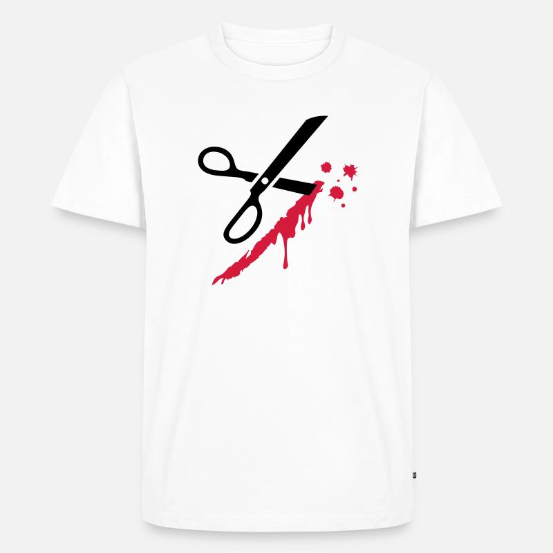 ciseaux - T-shirt Premium bio Homme - blanc
