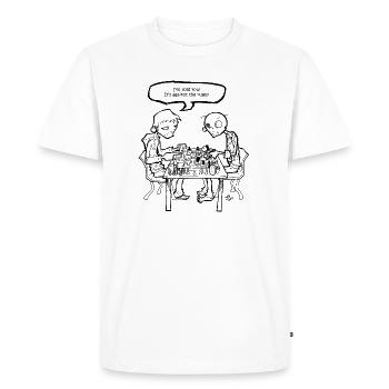 Necromania; échec et mat - T-shirt Premium bio Homme - blanc - Devant - Nico (187cm)