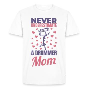 Drummer Mom - Men's Premium Organic T-Shirt - white - Front - Nico (187cm)