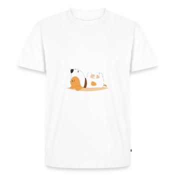 La force réside dans le calme 1 - T-shirt Premium bio Homme - blanc - Devant - Nico (187cm)