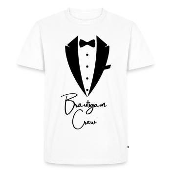 Bachelor Party Groom CREW Groom Team - Men's Premium Organic T-Shirt - white - Front - Nico (187cm)