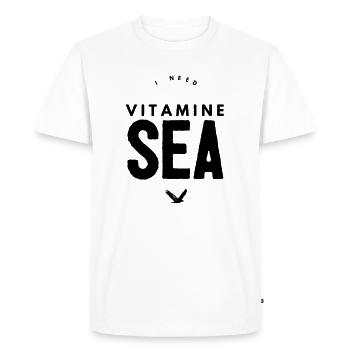 I NEED VITAMINE SEA - Men's Premium Organic T-Shirt - white - Front - Nico (187cm)