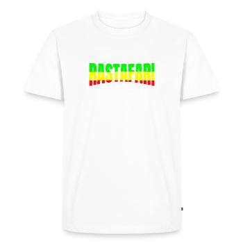 RASTAFARI - Men's Premium Organic T-Shirt - white - Front - Nico (187cm)