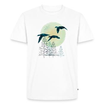 Oiseaux migrateurs - T-shirt Premium bio Homme - blanc - Devant - Nico (187cm)