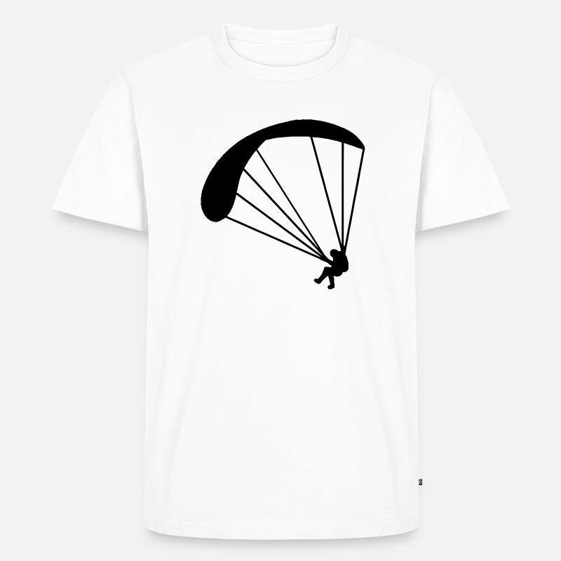 gleitschirm - Männer Premium Bio T-Shirt - Weiß