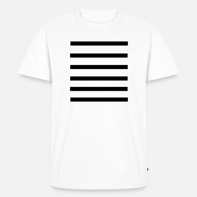 stripes_pattern_line - Männer Premium Bio T-Shirt - Weiß