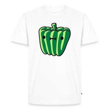 doux paprika avec visage délicieux légumes mignon le - T-shirt Premium bio Homme - blanc - Devant - Nico (187cm)
