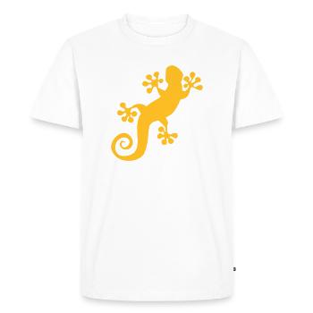 2020 08 06 gecko - Men's Premium Organic T-Shirt - white - Front - Nico (187cm)
