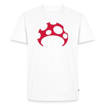 Petit champignon mignon - T-shirt Premium bio Homme - blanc - Devant - Nico (187cm)