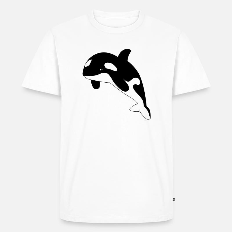 Orca / Schwertwal - Männer Premium Bio T-Shirt - Weiß