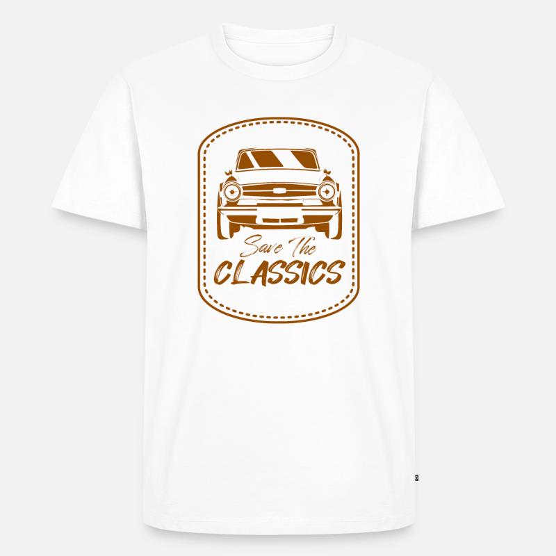OLDTIMER ROADSTER DEUTSCH - Männer Premium Bio T-Shirt - Weiß