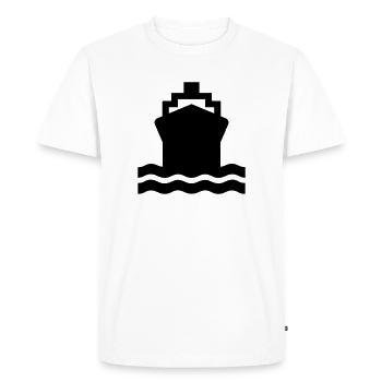 Bac noir et blanc - T-shirt Premium bio Homme - blanc - Devant - Nico (187cm)