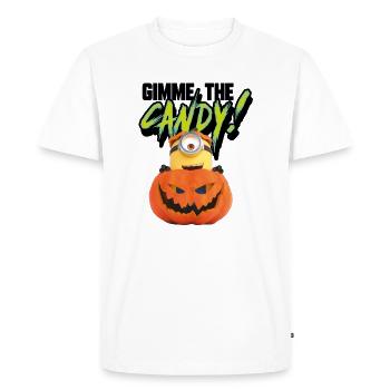 Les Minions Stuart Donne-Moi Des Bonbons - T-shirt Premium bio Homme - blanc - Devant - Nico (187cm)