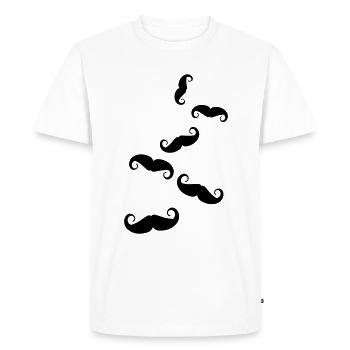 Symbole de la moustache - T-shirt Premium bio Homme - blanc - Devant - Nico (187cm)